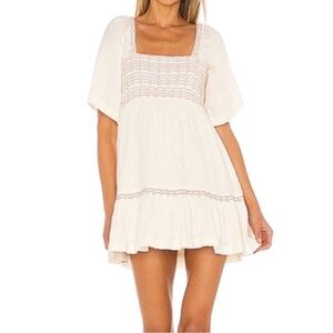 Free People Easy to Love Mini Dress Ivory